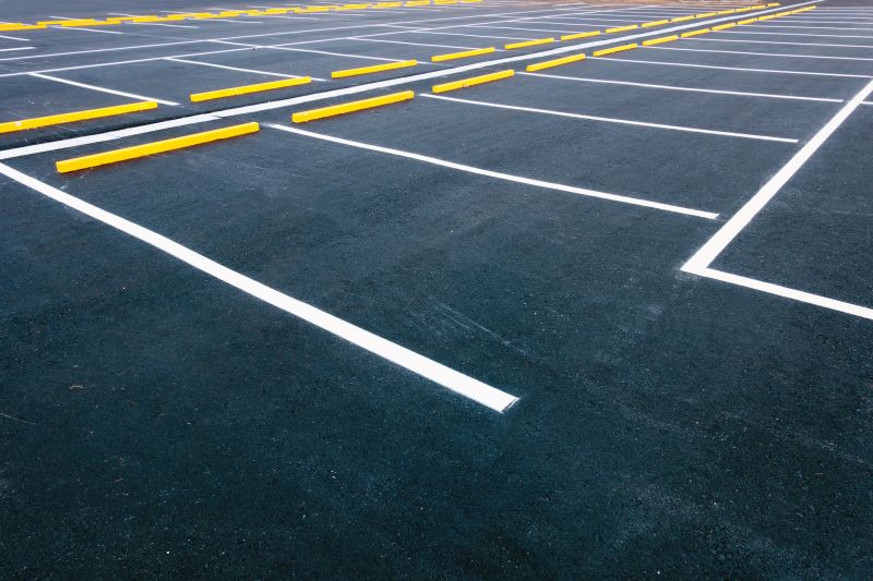 Parking Lot with Clear Markings